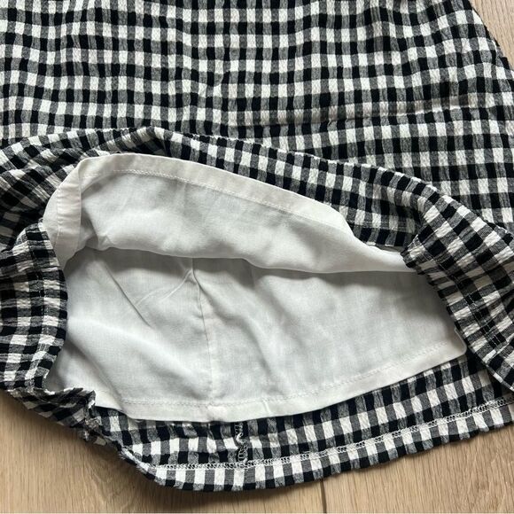 NWT Pull&Bear Black and White Gingham Strappy Mini Dress Size XL - Picture 6 of 13